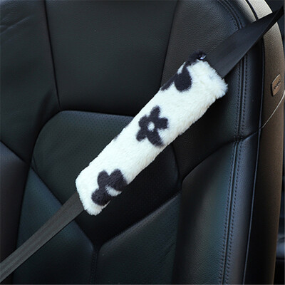 1vnt automobilio saugos diržas pliušinis gėlių pečių apsaugos pagalvėlės užvalkalas Šviežia gėlė, apsaugantis nuo nutekėjimo ir nesuspaudimo saugos diržo vidaus priedai