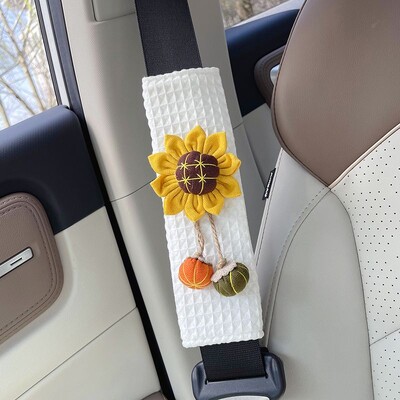 2023 Husă pentru centură de siguranță auto Lalea drăguță Flori proaspete Patru anotimpuri Husă pentru centură de asigurare auto Accesorii pentru interior auto