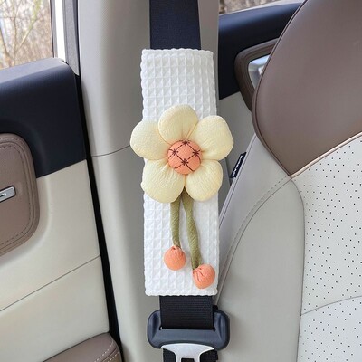 2023 Husă pentru centură de siguranță auto Lalea drăguță Flori proaspete Patru anotimpuri Husă pentru centură de asigurare auto Accesorii pentru interior auto