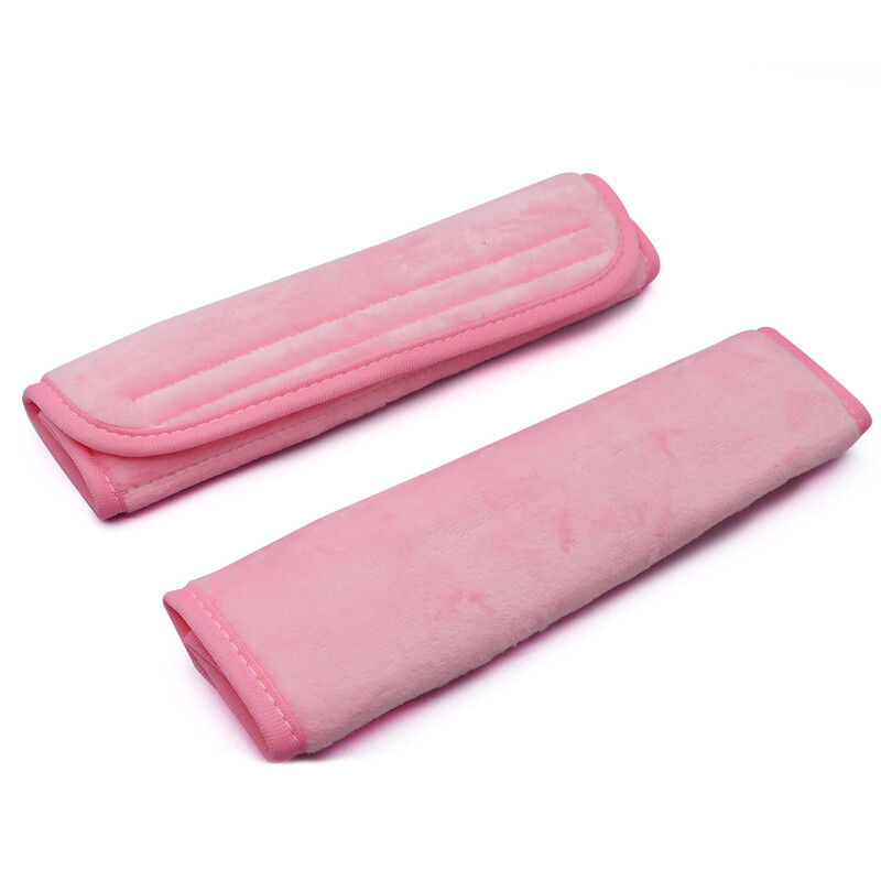 Automašīnas drošības jostas pārvalks Drošības jostas spilvens, matains plecu polsteris, ērts pieaugušajiem, jauniešiem, bērniem, aizsargs, rozā salona aksesuāri