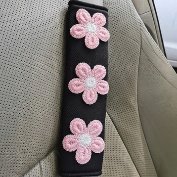 1 τμχ Flower Shoulder Pad Ζώνη ασφαλείας αυτοκινήτου Μικρή διακόσμηση εσωτερικού χώρου Προστασία κινουμένων σχεδίων Δημιουργική ασφαλιστική κάλυψη Αξεσουάρ αυτοκινήτου