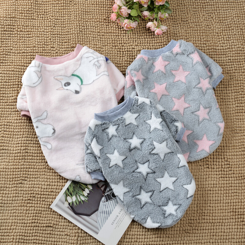 Drabužiai naminiams gyvūnėliams Rudens žiema šilta kačių šunų striukė mažiems ir vidutiniams šunims Katėms lauke karvėms Spausdinti kačiuko šuniuko šnaucerio mopso apranga