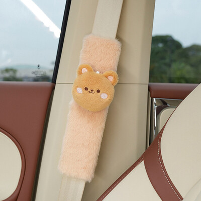 Păr de iepure nou din pluș mașină din desene animate urs huse centură de siguranță universală centură de siguranță auto protecția umărului accesorii pentru interiorul mașinii
