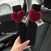 Automobilio saugos diržo pečių kilimėlio dangtelis Creative Love Heart saugos diržo puošmena Four Seasons Universal Girls Fashion saugos diržo užvalkalas