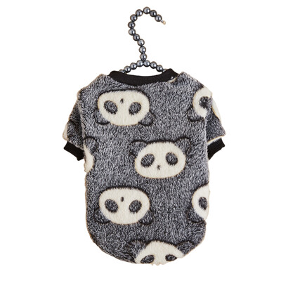 Kisállat ruhák kutya macska flanel pulóver panda mintás divatos, egyszerű és nagyvonalú