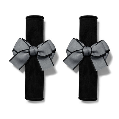 2 bucăți drăguțe femei bowknot moale pluș centură de siguranță pentru mașină husă catifea auto centură de siguranță cureaua de umăr ham pernă tampoane de protecție