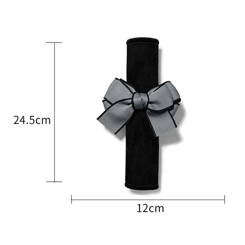 2 bucăți drăguțe femei bowknot moale pluș centură de siguranță pentru mașină husă catifea auto centură de siguranță cureaua de umăr ham pernă tampoane de protecție