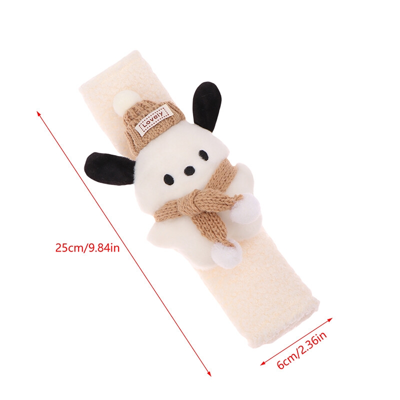 Kawaii Pochacco autó biztonsági öv huzata Anime Puppy plüss autó biztonsági öv vállvédő párna autó belső kiegészítők