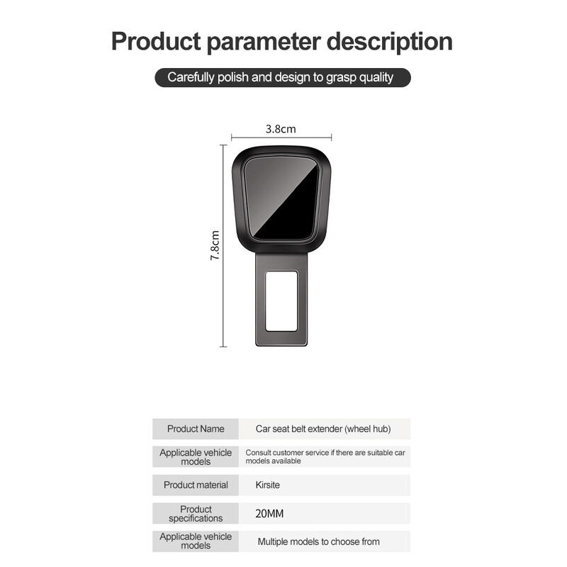 2 db autós biztonsági öv-csipesz meghosszabbító Biztonsági övzár Csat Dugó Csak dugd be és játssz.
