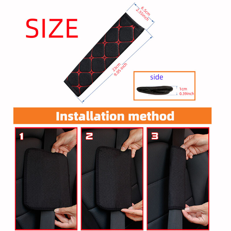 Lininis išsiuvinėtas kvėpuojantis audinys Automobilio saugos diržo peties diržo dangtelis Draudimo dirželio dangtelis Automobilio priedai