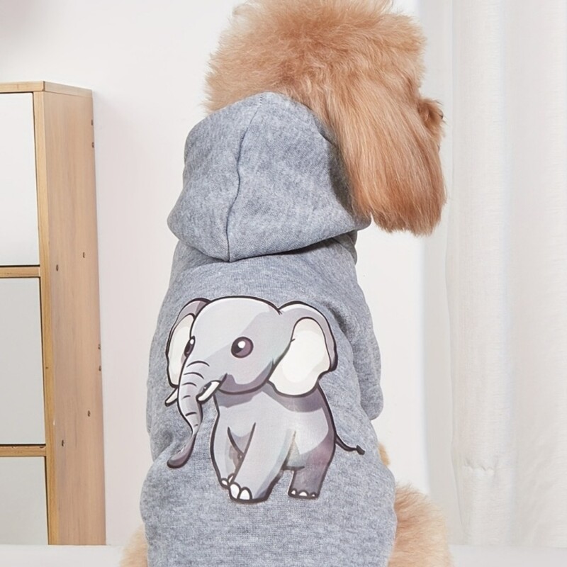 Pulóver kisállat kutya kutya macska kapucnis pulóver gyapjú kényelmes és meleg mintás mintával aranyos és egyszerű