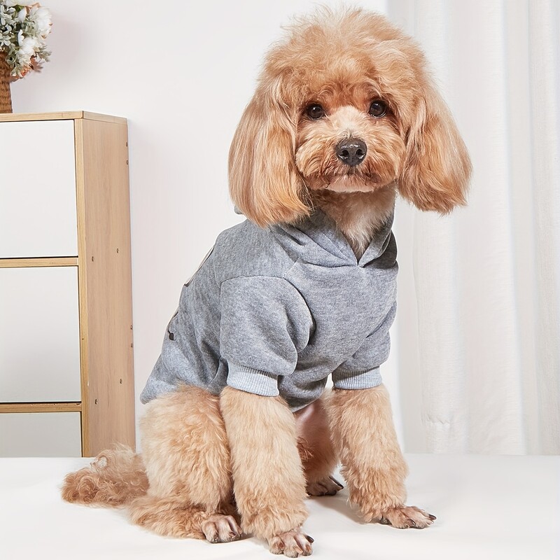 Pulóver kisállat kutya kutya macska kapucnis pulóver gyapjú kényelmes és meleg mintás mintával aranyos és egyszerű