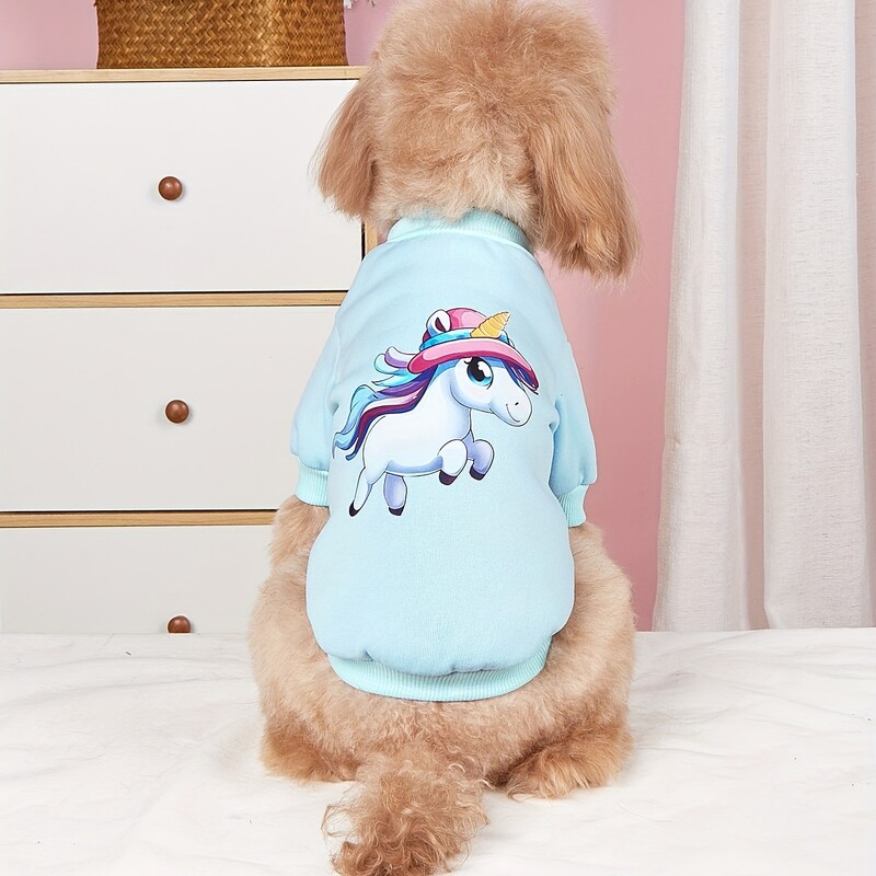 Drabužiai naminiams gyvūnėliams šunų kačių megztinis be gobtuvo su aksominiu šiltu ir patogiu mėlynu drabužiu su paprastais ir dosniais raštais