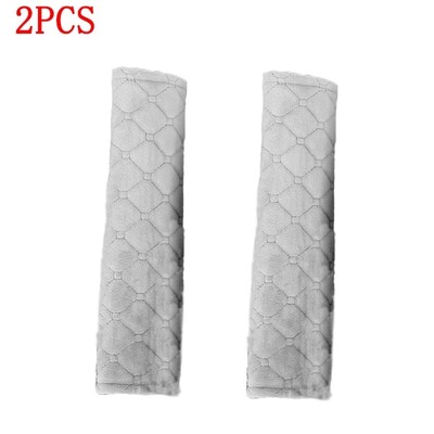 2 vnt Universalus automobilio saugos diržo užvalkalas Reguliuojamas minkštas pliušinis kuprinės dirželis vaikams suaugusiems automobilio saugos diržų pečių pagalvėlės Automobilių priedai