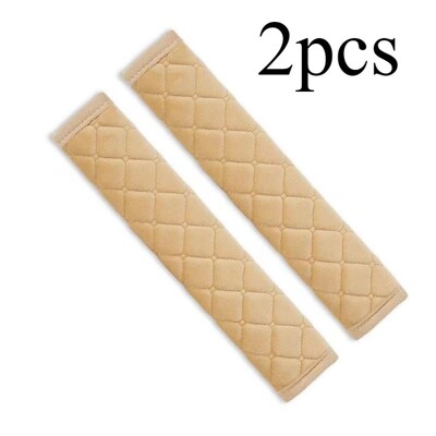 2 vnt Universalus automobilio saugos diržo užvalkalas Reguliuojamas minkštas pliušinis kuprinės dirželis vaikams suaugusiems automobilio saugos diržų pečių pagalvėlės Automobilių priedai