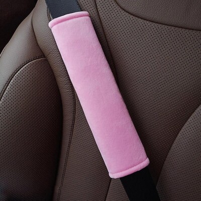 Universāls automašīnas drošības jostas pārvalks Regulējams plīša automašīnas drošības jostas pārvalks plecu paliktnis bērniem pieaugušajiem Auto salona piederumi