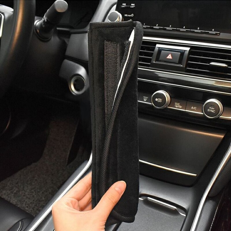 Husă pentru centură de siguranță pentru mașină Panda de pluș Suport de umăr pentru centură de siguranță, drăguț creativ, tampă de protecție reglabilă, accesorii de interior auto