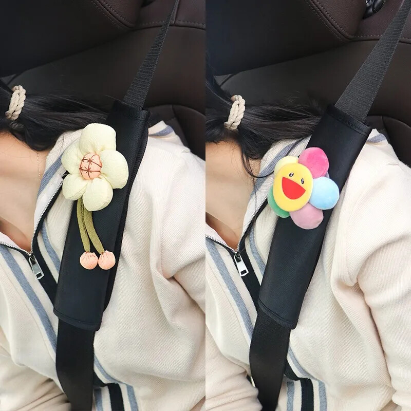 Cartoon autós biztonsági öv huzat vállpánt heveder párna vállpárna védő Biztonsági védelem autós kiegészítők lányoknak