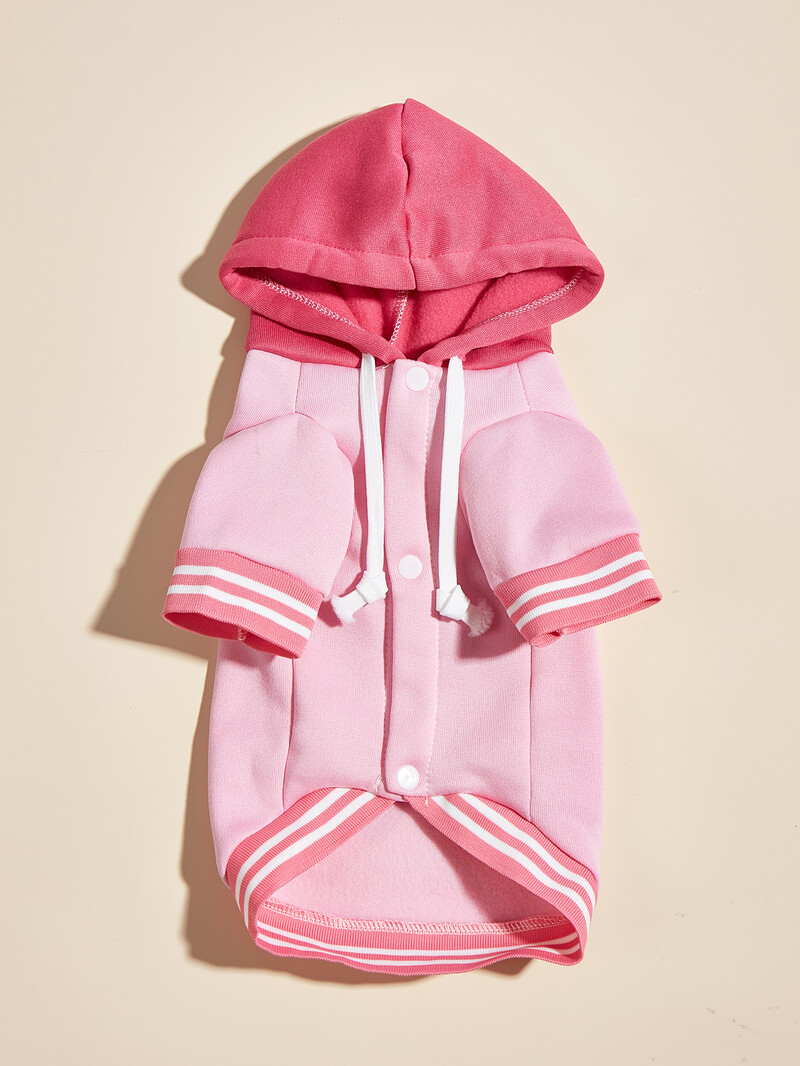 Mājdzīvnieku drēbes suņu kaķu jaka siltas un ērtas drēbes ar tauriņu apdruku rozā new style