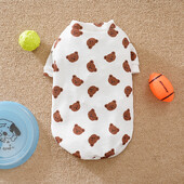 Cămașă pentru câini cu imprimeu de urs Tricouri pentru animale de companie, moale, respirabil, elastic, pisici, câini, tricou, vestă, îmbrăcăminte pentru câini, pentru haine pentru câini de talie medie.