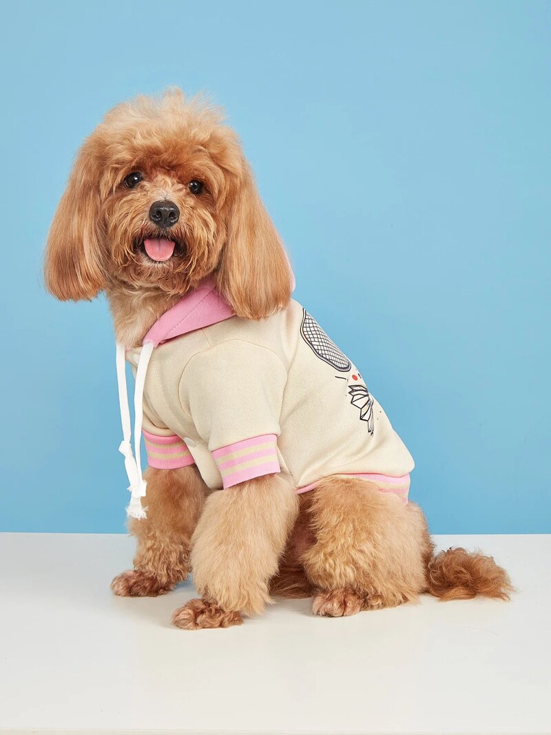 Háziállat ruházat kutya macska kabát Meleg és kényelmes ruha, elöl gombos mintás, lecsatolható