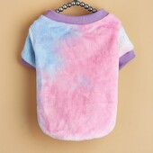 Mājdzīvnieku drēbes Suņu un kaķu sporta krekls Ērts un silts Odere plus samts Rozā, violeta, zila gradienta mode