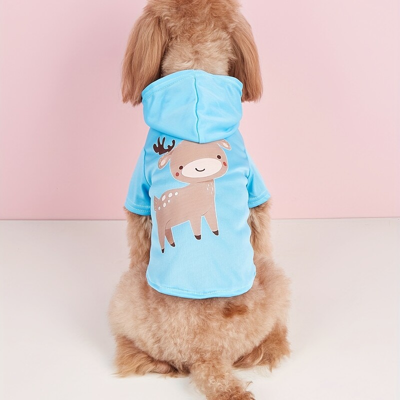 Mājdzīvnieku drēbes suņu kaķu sporta krekls ar samta siltu un ērtu zilu apģērbu ar vienkāršiem un dāsniem apdrukām