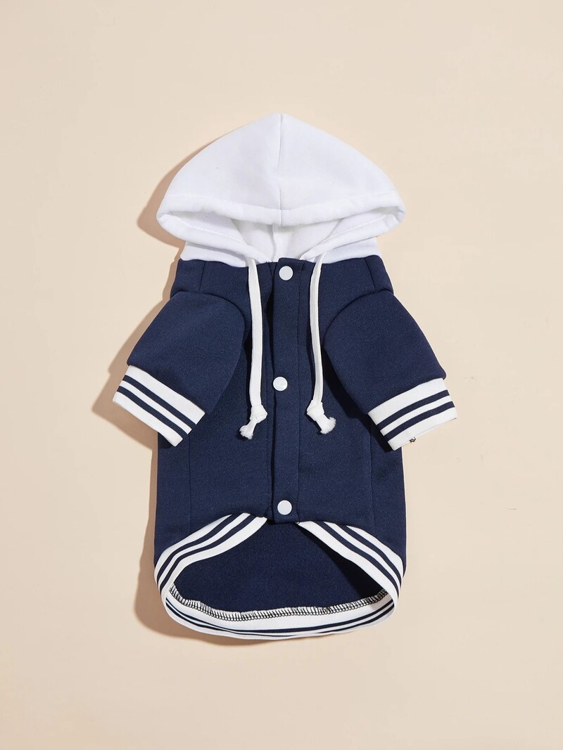 Mājdzīvnieku drēbes suņu kaķu jaka Siltas un ērtas drēbes ar apdrukām ar pogām priekšpusē ir attaisāmas