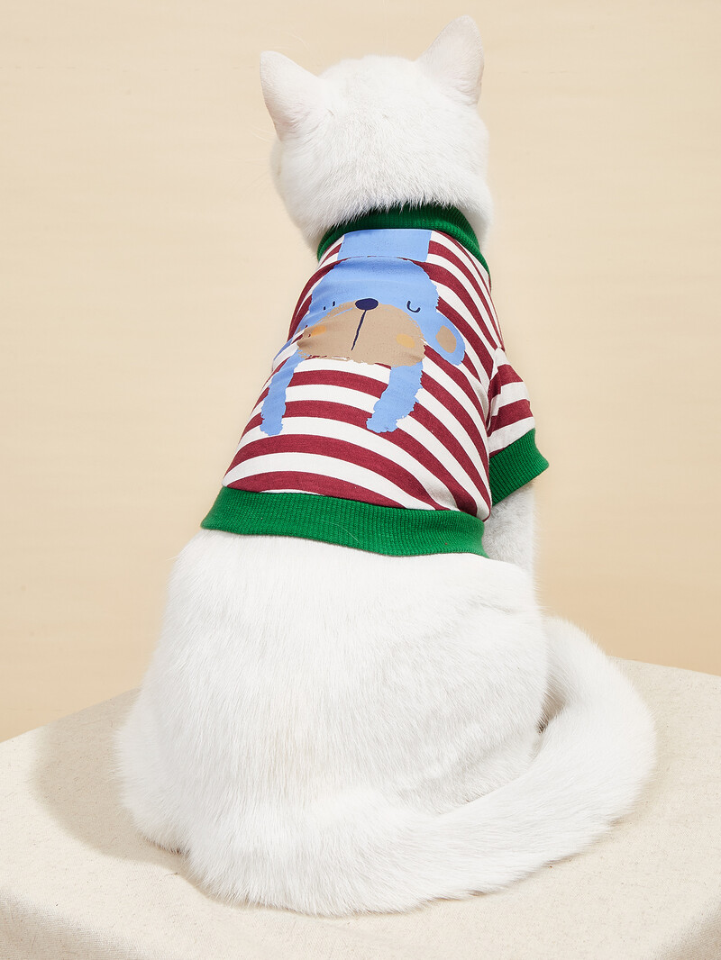 Cămăși pentru câini Animale drăguțe Haine cu dungi pentru câini de talie mică și mijlocie Costum confortabil pentru câini Tank Top Cadou pentru cățeluș Haine pentru animale de companie