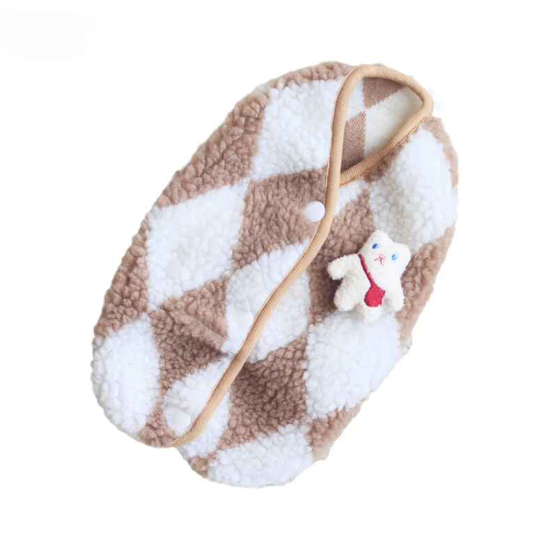 Vestă drăguță de toamnă și iarnă pentru pisici, haine calde pentru animale de companie, haine calde de două picioare, haine de diamant pentru pisici, haine pentru câini