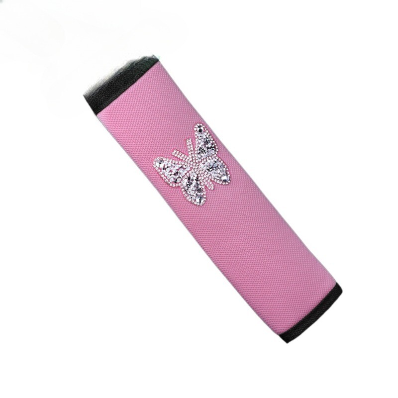 Protector pentru umeri centura de siguranta auto, husa pentru umeri centura de siguranta fluture cu diamant fierbinte, centura de siguranta confortabila si anti-strângere