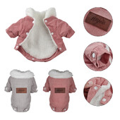 Vėjui atsparūs naminių kačių drabužiai mažoms ir vidutinėms katėms šunims rudeninė žiema jaukus storas vilnas kačiuko dryžuotas kostiumas čihuahua