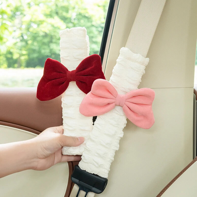 Mielas lankas saugos diržo pečių užvalkalas Prailgintas bendrosios paskirties Elegantiškas deivės automobilio interjero papuošimas saugos diržo apsauginis dangtelis