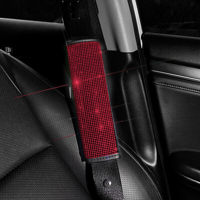 2vnt Crystal Diamond saugos diržo pečių pagalvėlės Bling automobilio saugos diržų užvalkalai, apsauginės pagalvėlės, auto dekoro automobilių priedai moterims