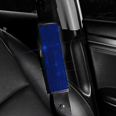 2vnt Crystal Diamond saugos diržo pečių pagalvėlės Bling automobilio saugos diržų užvalkalai, apsauginės pagalvėlės, auto dekoro automobilių priedai moterims