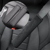 Universalus automobilio saugos diržo užvalkalas Reguliuojamas minkštas pliušinis kuprinės dirželis vaikams suaugusiems automobilio saugos diržo pečių pagalvėlės Automobilių priedai