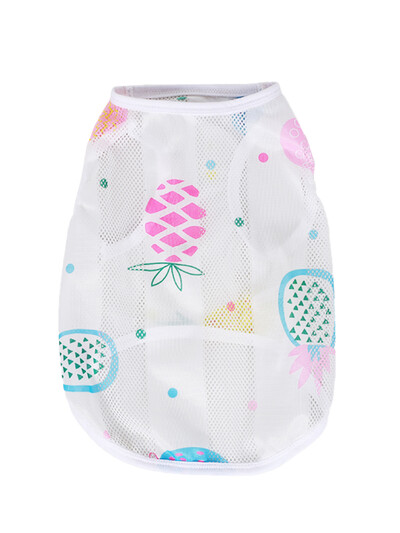 Vasaros naminiams gyvūnėliams kvėpuojanti liemenė šunų kačių drabužiai Mieli raštai šunų kačių liemenė mažoms ir vidutinėms katėms ir šunims Lauko marškinėliai Drabužiai