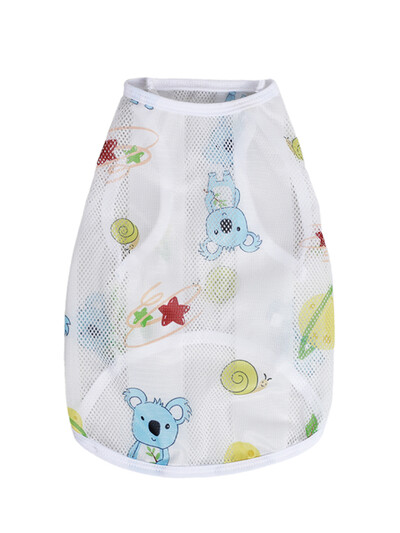 Vasaros naminiams gyvūnėliams kvėpuojanti liemenė šunų kačių drabužiai Mieli raštai šunų kačių liemenė mažoms ir vidutinėms katėms ir šunims Lauko marškinėliai Drabužiai