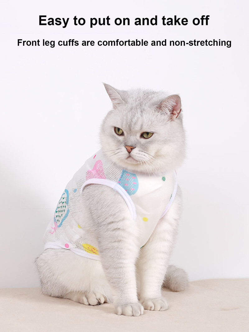 Vasaros naminiams gyvūnėliams kvėpuojanti liemenė šunų kačių drabužiai Mieli raštai šunų kačių liemenė mažoms ir vidutinėms katėms ir šunims Lauko marškinėliai Drabužiai