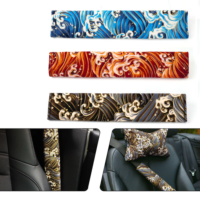 RASTP-Universal 2PCS automobilio saugos diržo užvalkalas Automatinis saugos diržo užvalkalas JDM stiliaus audinys, apsauginis saugos diržas, pečių pagalvė RS-BAG078