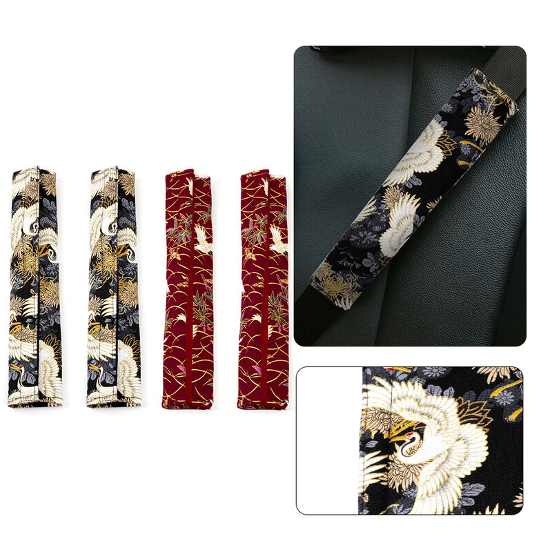 RASTP-Universal 2PCS automobilio saugos diržo užvalkalas Automatinis saugos diržo užvalkalas JDM stiliaus audinys, apsauginis saugos diržas, pečių pagalvė RS-BAG078