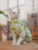 Sfinksa kaķu apģērbs Mīksta kokvilnas apakšjaka ziemā kaķim bez apmatojuma, silts bruņurupuču kombinezons ar četrām kājām Devon Rex kaķu kostīmiem