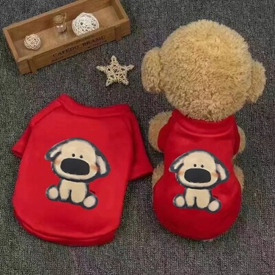 Novogodišnja odjeća za kućne ljubimce, zimsko plavo mače, engleska kratka crvena pulover za noćenje, slavljenički pulover za mačke protiv linjanja