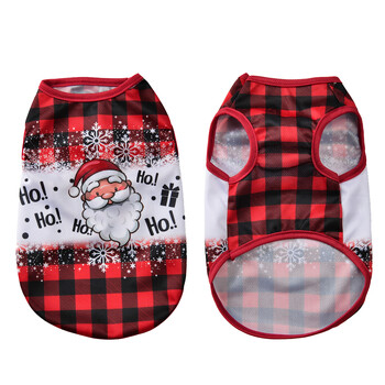 Cat Cozy Clothes Pet Cat Cosplay Στολές Winter Kitten Christmas Print Αμάνικο γιλέκο για μικρές μεσαίες γάτες Ρούχα