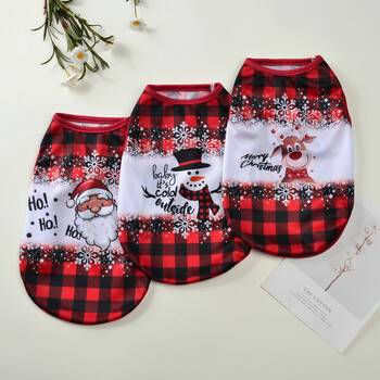 Cat Cozy Clothes Pet Cat Cosplay Στολές Winter Kitten Christmas Print Αμάνικο γιλέκο για μικρές μεσαίες γάτες Ρούχα