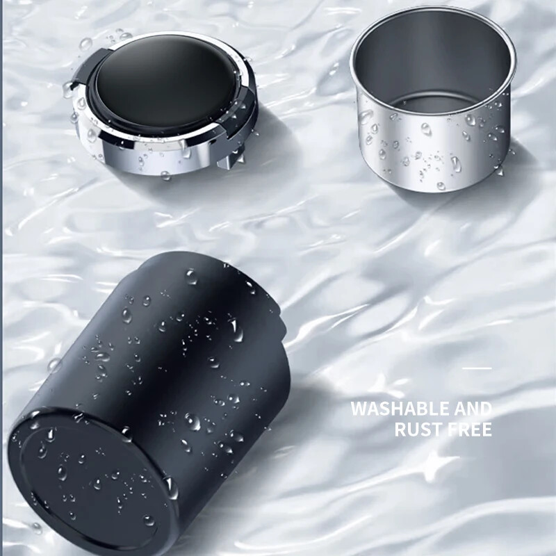 „Baseus“ automobilių peleninė LED aliuminio lydinio pelenų padėklas „Audi BMW Golf Cars“ puodelių laikiklio priedai, automatinė peleninė cigarečių laikiklio dėžutė