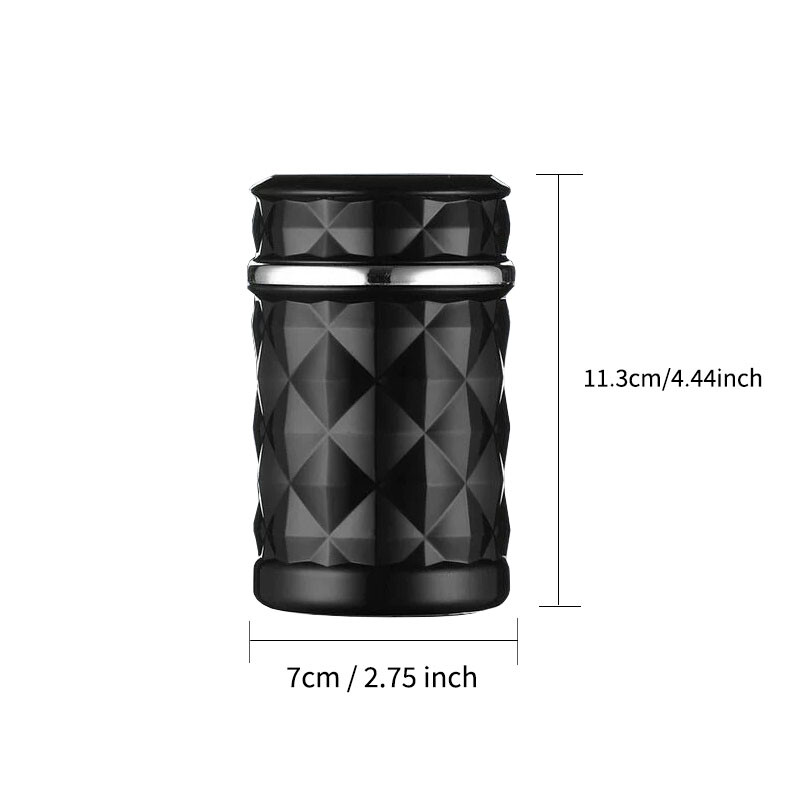 Scrumieră pentru țigări pentru mașină, cu capac, cu lumină LED, portabil, detașabil, pentru scrumieră pentru vehicule, scrumieră pentru țigări, accesorii auto