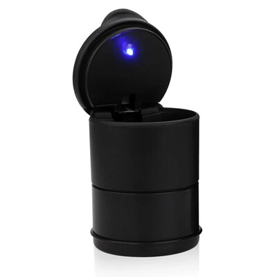 Universalus automobilio LED peleninis šiukšlių monetų laikymo puodelis konteineris cigarų peleninės laikiklis auto salono priedai Automobilių LED peleninė