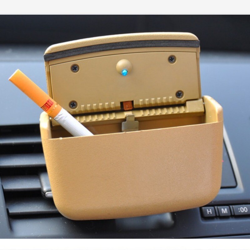 Universali automobilio peleninė su LED lemputėmis auto cigarečių nerūkymas nešiojamas pelenų padėklas su dangteliu Creative daugiafunkciniai automobilių reikmenys