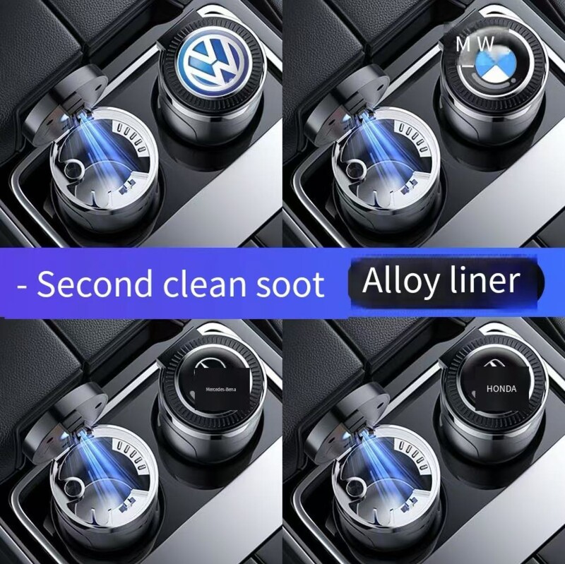 Shishuai auto pelnutrauks vīriešu auto salons īpašas radošas personības metāla daudzfunkcionāls pelnu trauks ar vāku ar gaismu